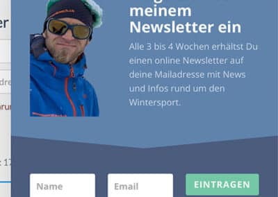 Snowboardcoach Newsletter Screenshot