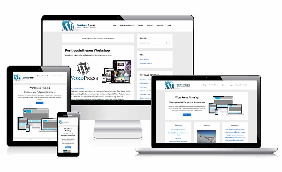 Word Press Responsive Design Screendesign