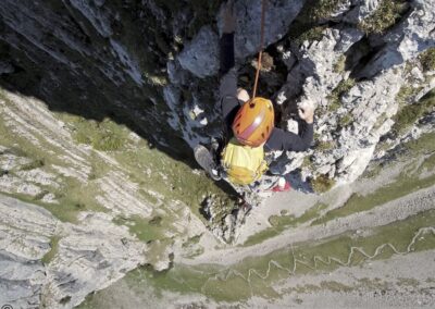 Klettern beim Bockmattli. Die Route