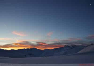 Morgenfrüh auf dem Gletscher vor dem Galenstock