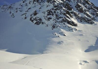 Abfahrt vom Piz Porchabella 3079m. 4 Tage Freeriden von der Kesch Hütte