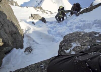 Aufstieg auf den Piz Kesch. 6 Tages Bündner Haute-Route Tour