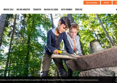 Webseite WWF Schweiz