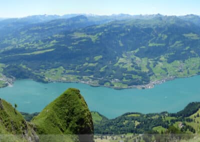 Panorama vom Walensee. Vom Frümselsattel aus gesehen